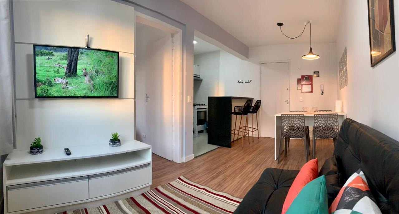 707- Apartamento Encantador, Amplo E Decorado, Quarto, Sala, Cozinha, Mobiliario Moderno, Cozinha Completa Com Utensilios , Excelente Vista Da Cidade E Localizacao Privelegiada No Bairro Bigorrilho Curitiba Kültér fotó